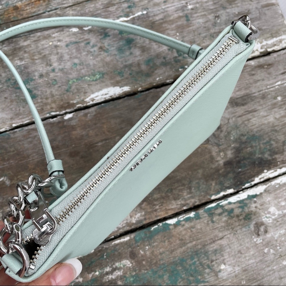 calvin klein vegan leather small crossbody mint green - Picture 6 of 10